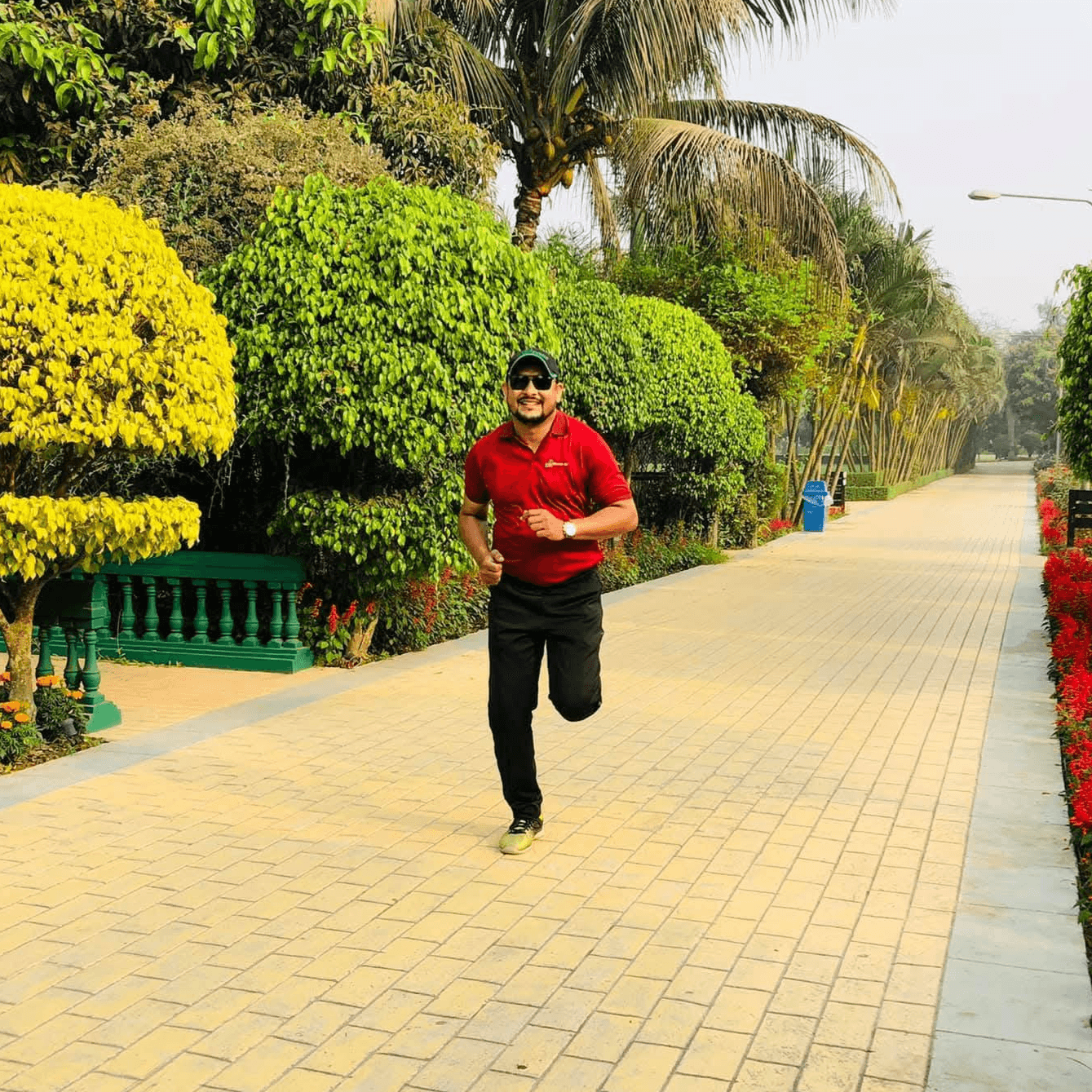 Kahafil Ora running outdoors
